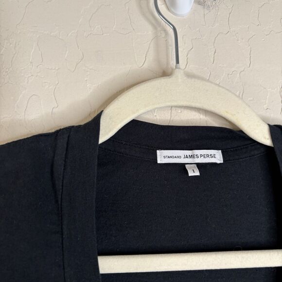 James Perse Black V-Neck Tee - Picture 3 of 4